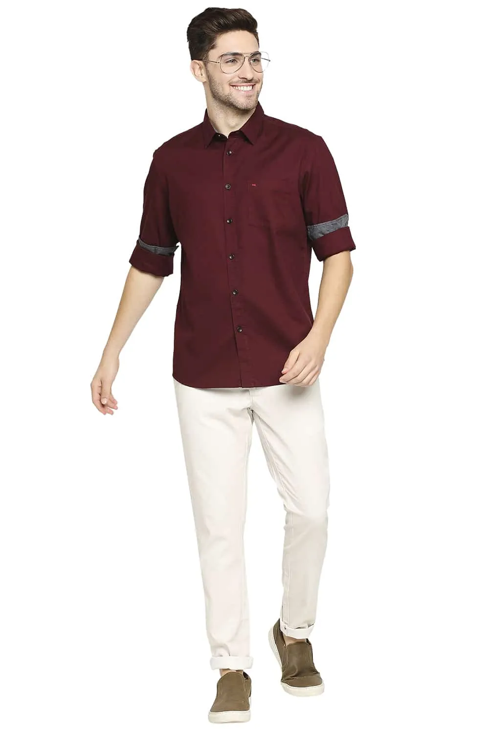 Slim Fit Crepe Shirt