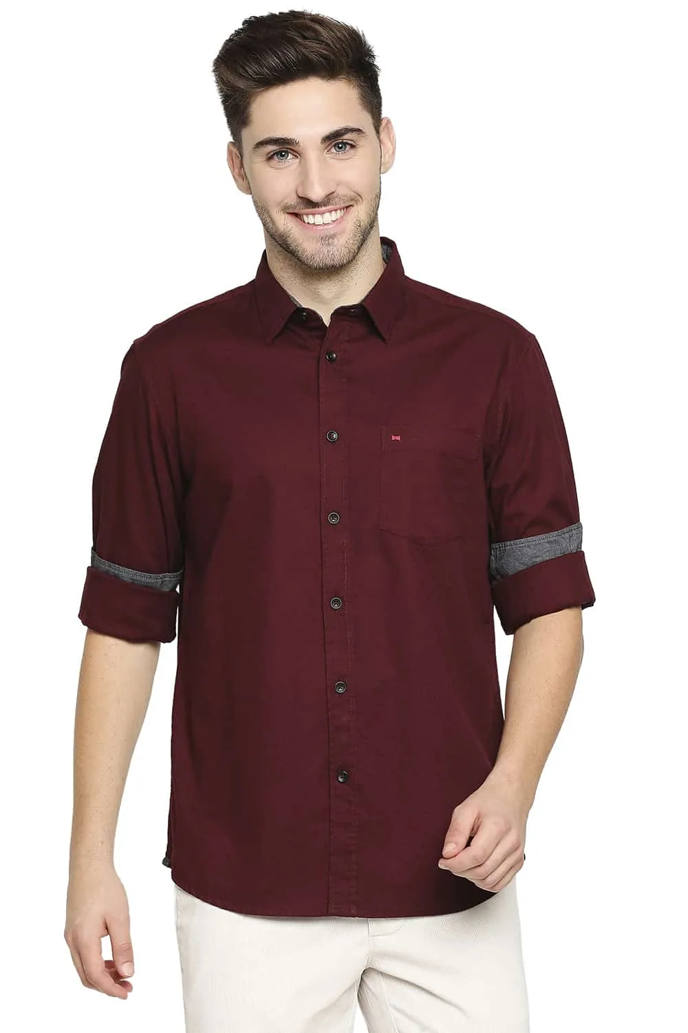 Slim Fit Crepe Shirt