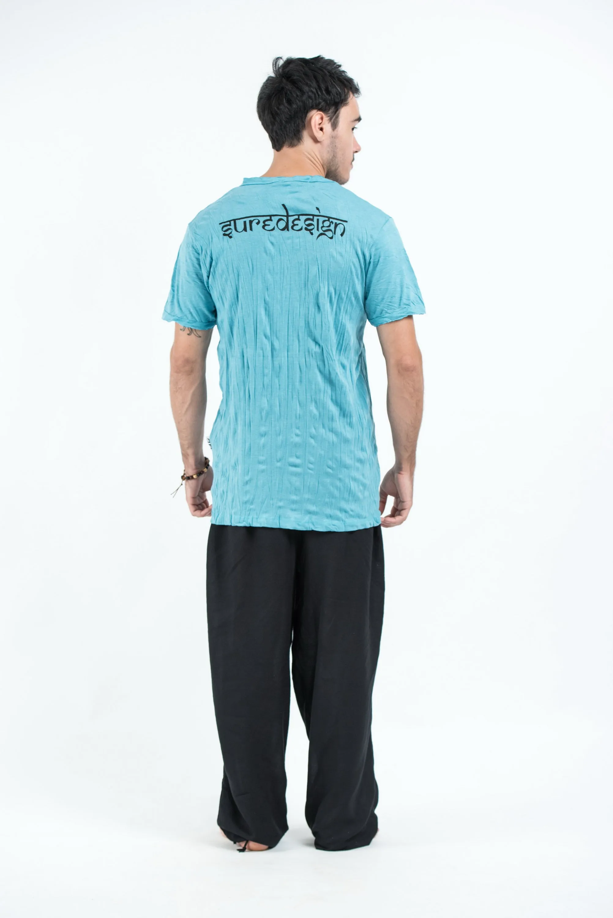 Sure Design Men's Trippy Skull T-Shirt Turquoise