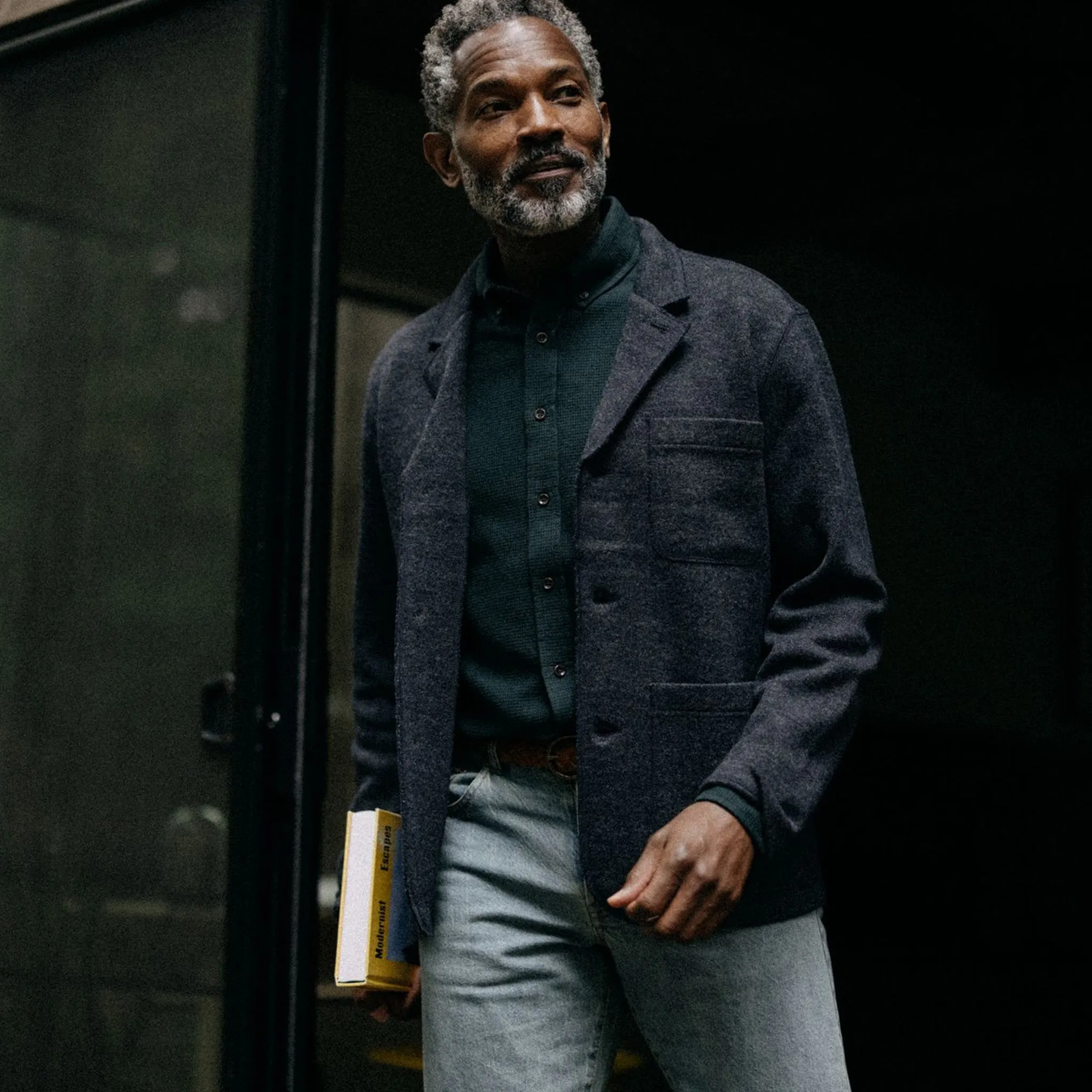 The Evans Blazer in Navy Birdseye Wool