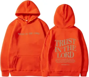 Trust in The Lord Christian Hoodies for Women Men Oversized Christian Hoodie for Teen Girl Casual Graphic Pullover Tops