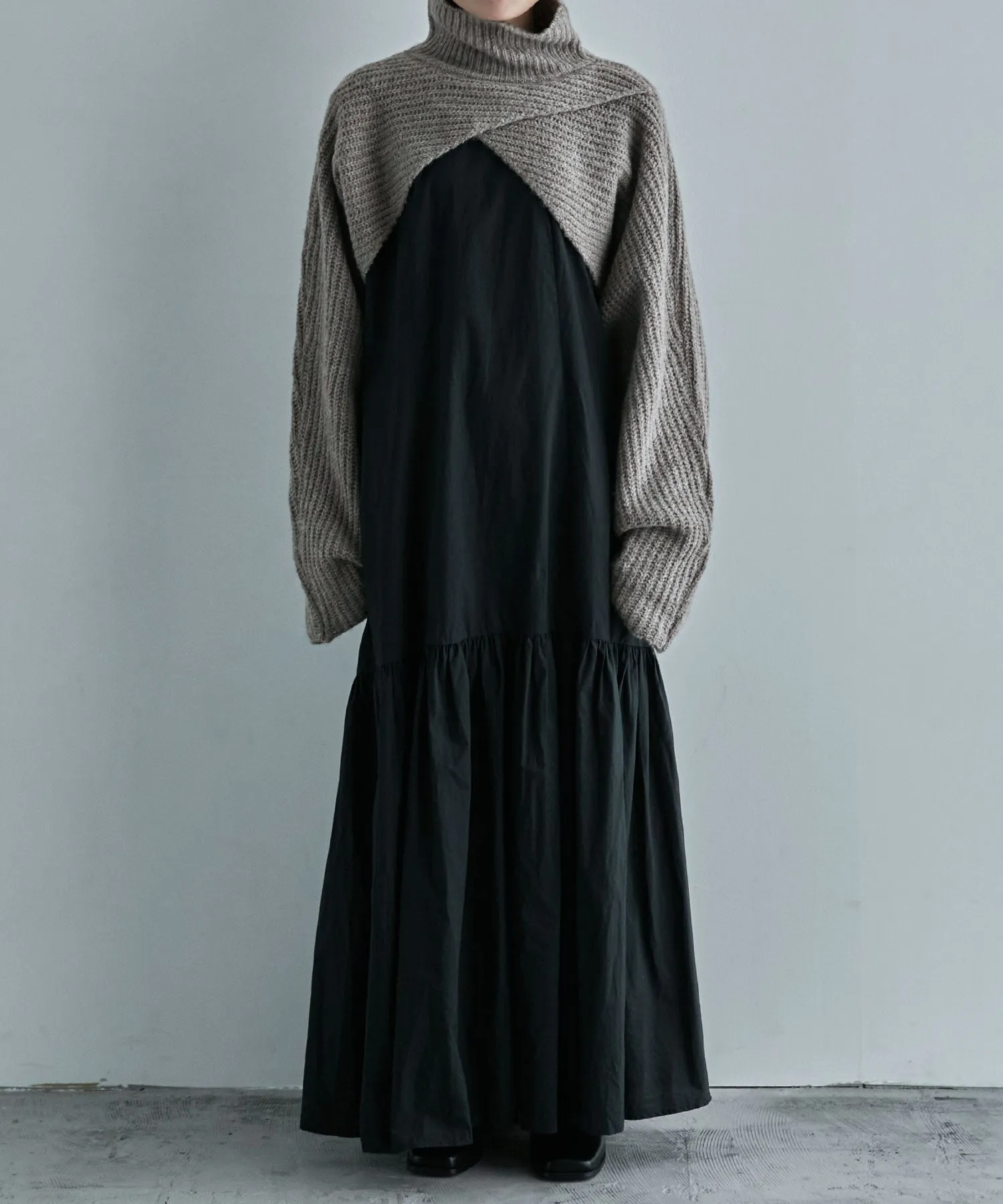 Turtleneck bolero knit