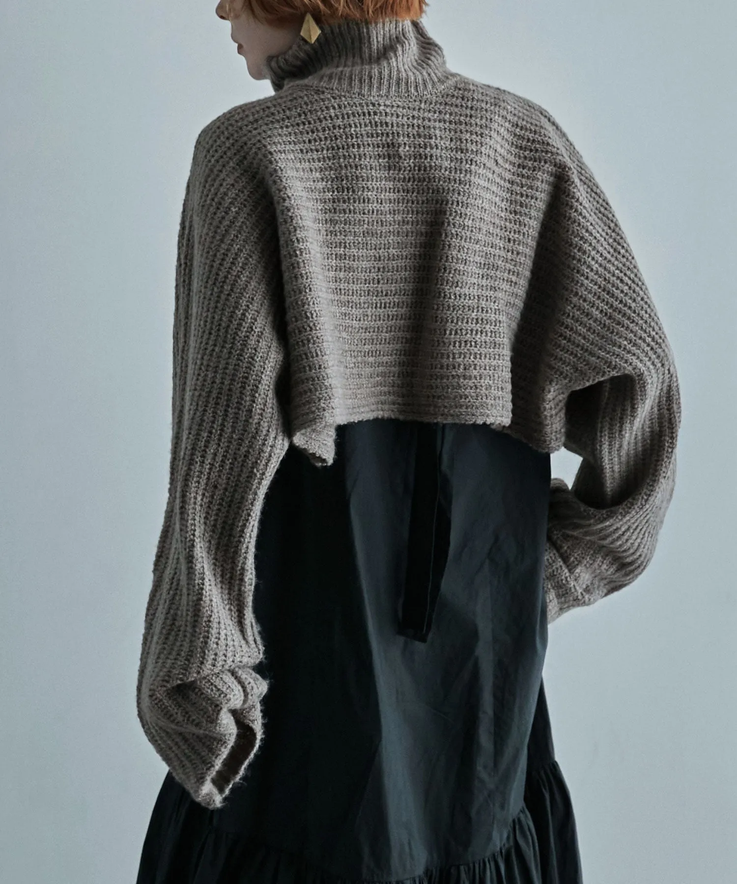 Turtleneck bolero knit