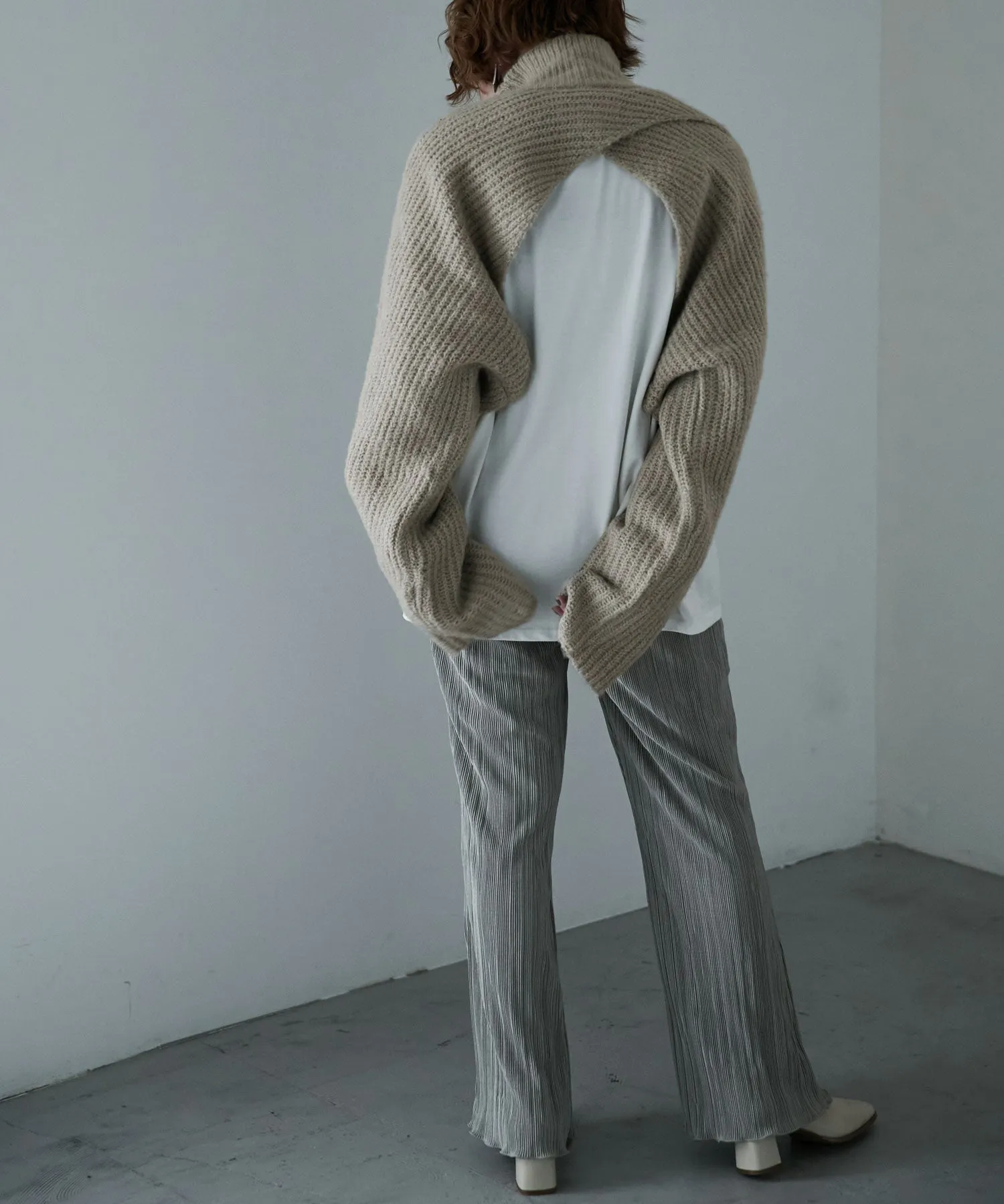 Turtleneck bolero knit