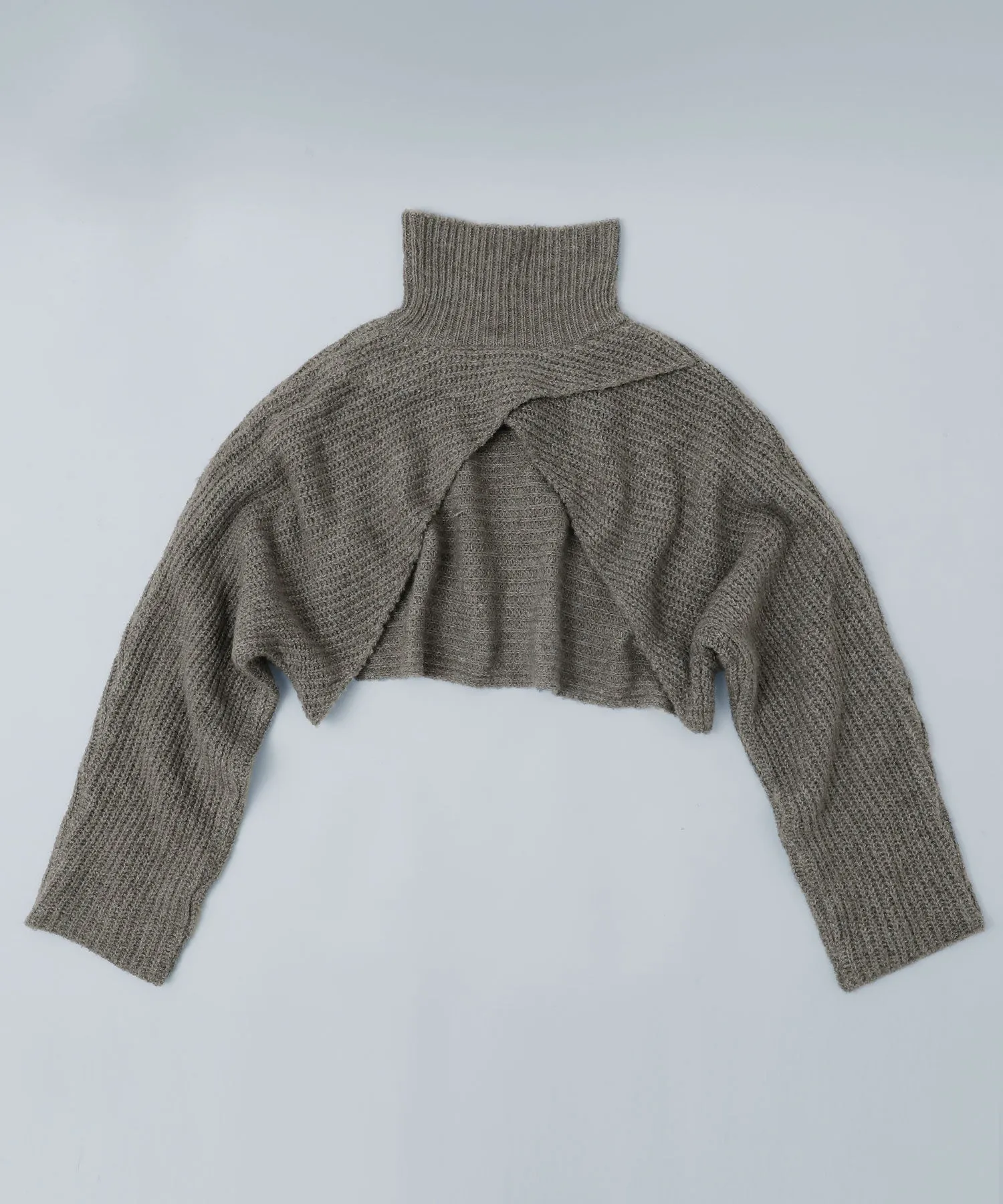 Turtleneck bolero knit