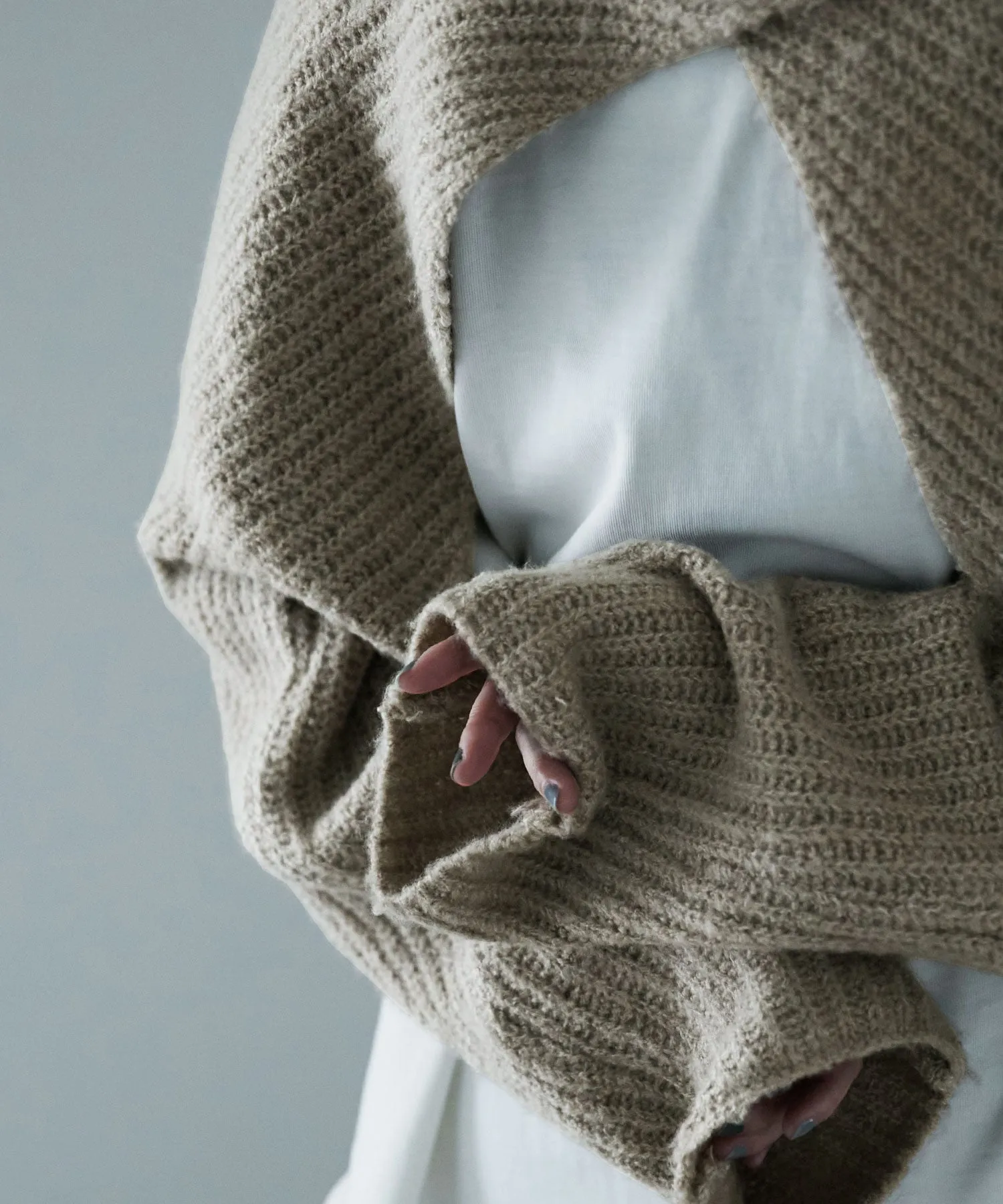Turtleneck bolero knit