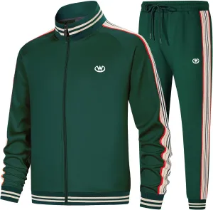 W JIANWANG Track Suits for Men Set Jogging Tracksuit Mens Sweatsuits Workout Running Sports Jogger Sweat Suits Outfits