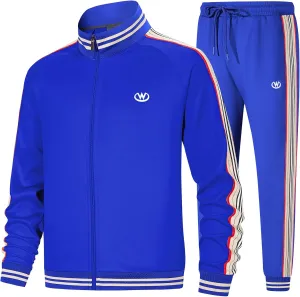 W JIANWANG Track Suits for Men Set Jogging Tracksuit Mens Sweatsuits Workout Running Sports Jogger Sweat Suits Outfits