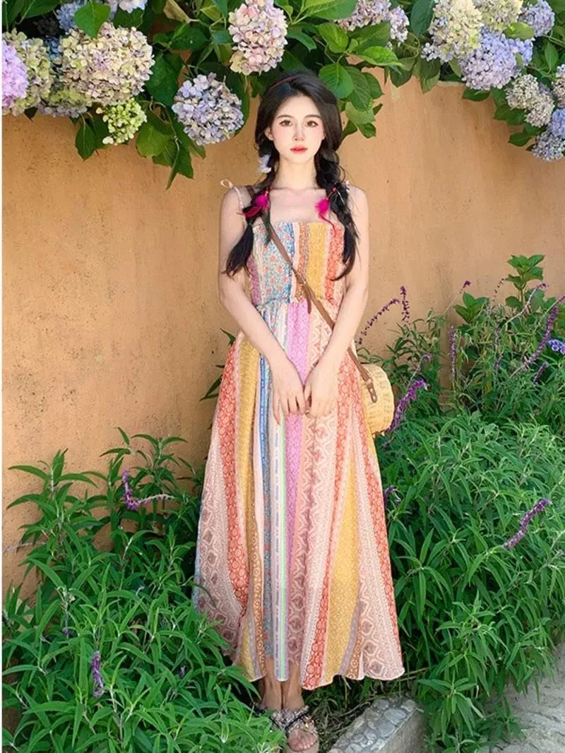 WINSUNNY style camisole summer fashionable wearing holiday long skirt
