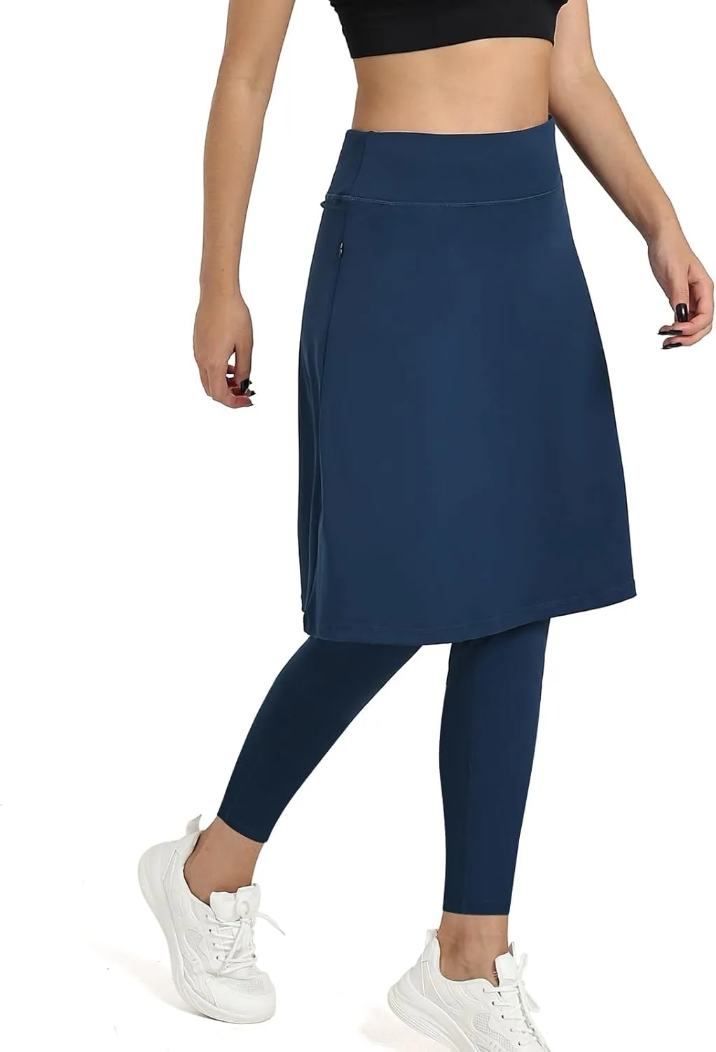Women Athletic Knee Length Skirts with Full Length Leggings,Skorts Leggings&Skirted Leggings Skorts Women