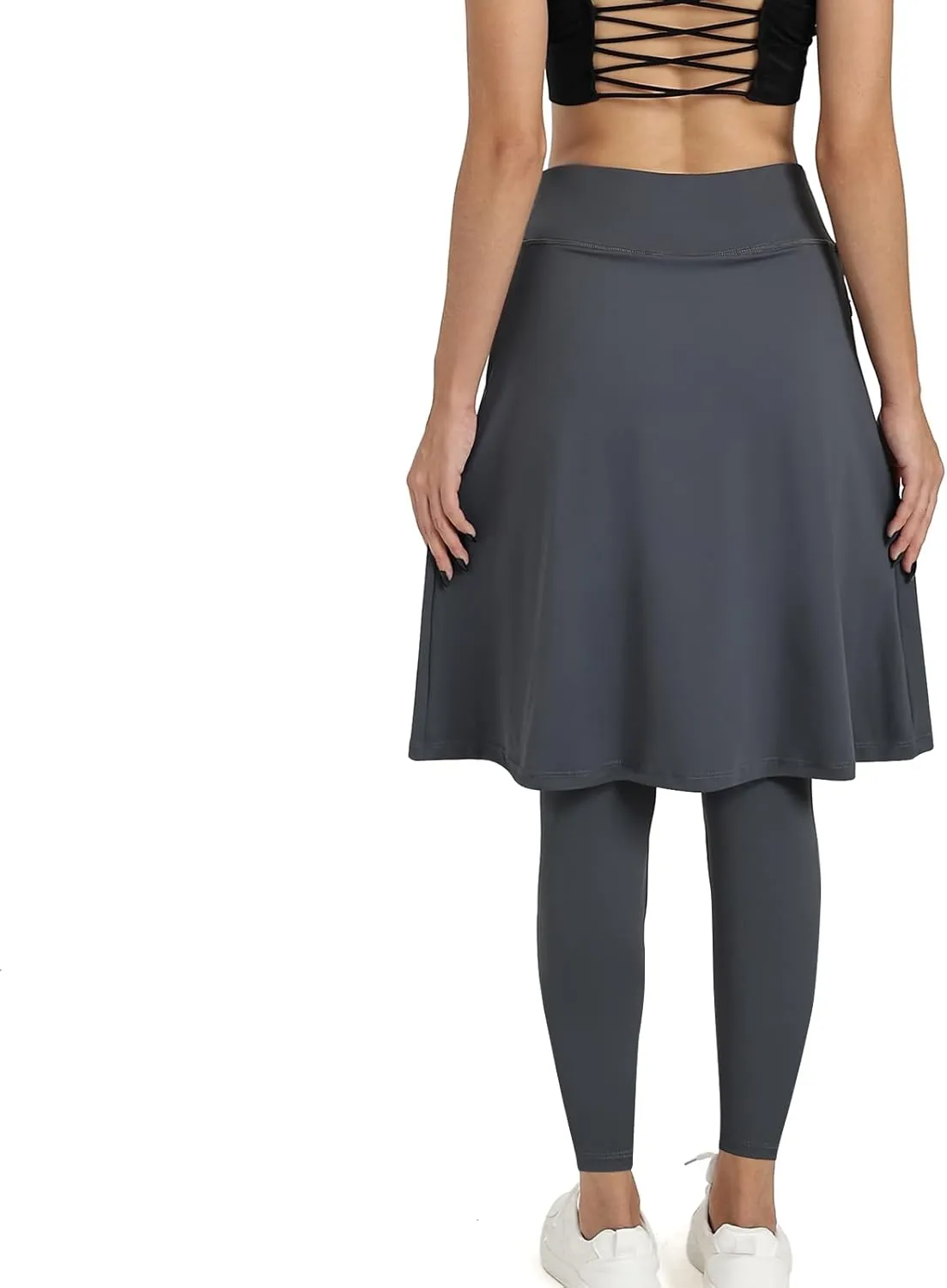 Women Athletic Knee Length Skirts with Full Length Leggings,Skorts Leggings&Skirted Leggings Skorts Women
