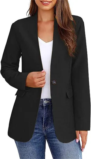 Women Casual Blazers Business Work Office Blazers Open Front Long Sleeve Work Office Suit Jackets Fashion Blazer