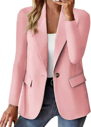 Women Casual Blazers Business Work Office Blazers Open Front Long Sleeve Work Office Suit Jackets Fashion Blazer