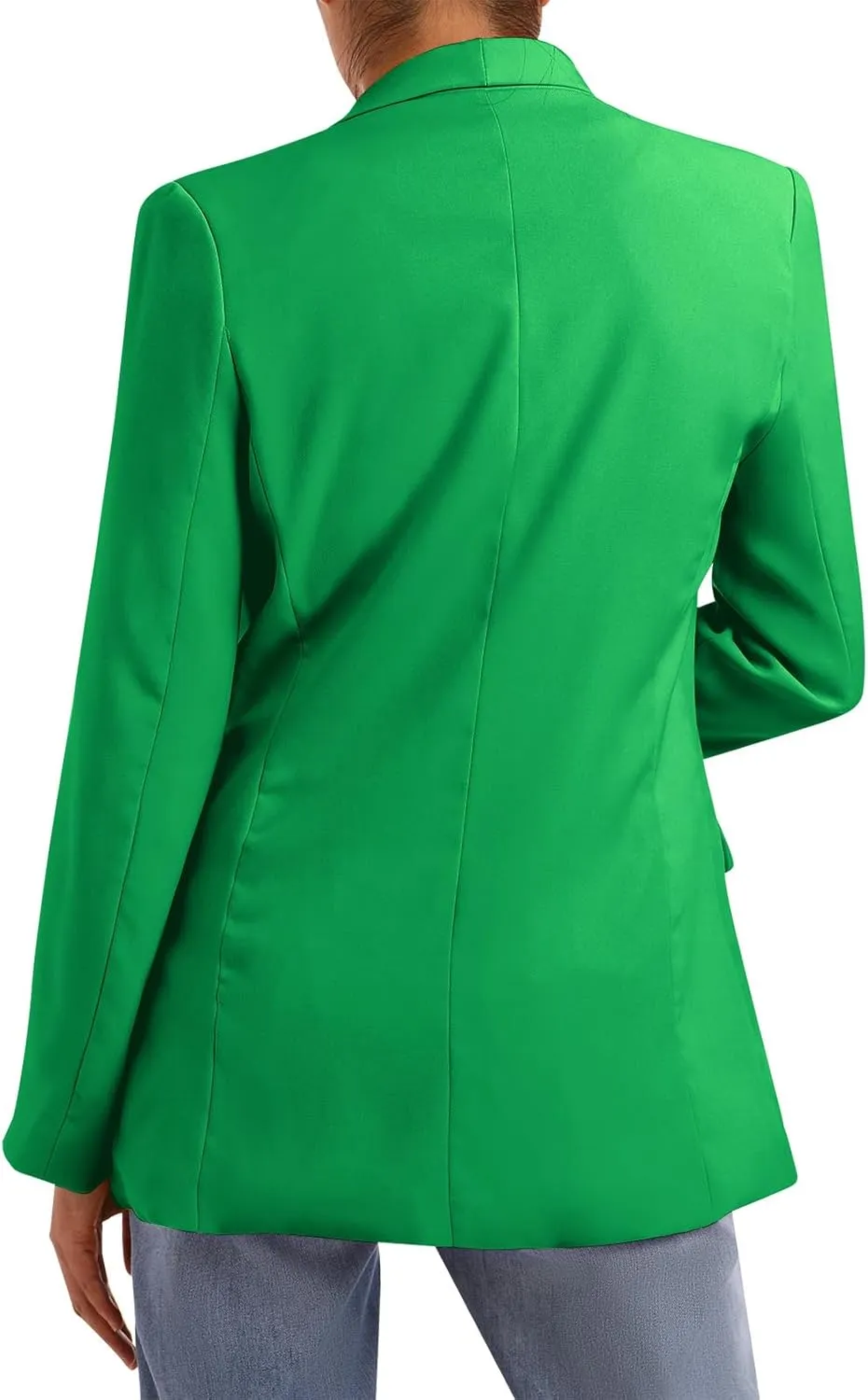 Womens Casual Blazers Long Sleeve Open Front Fitted Blazer Work Office Blazers Jackets with Pockets