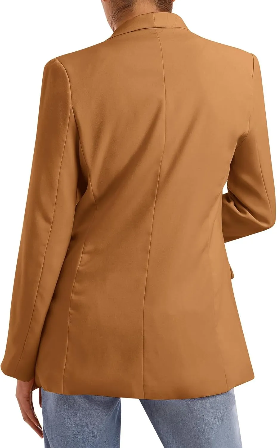 Womens Casual Blazers Long Sleeve Open Front Fitted Blazer Work Office Blazers Jackets with Pockets