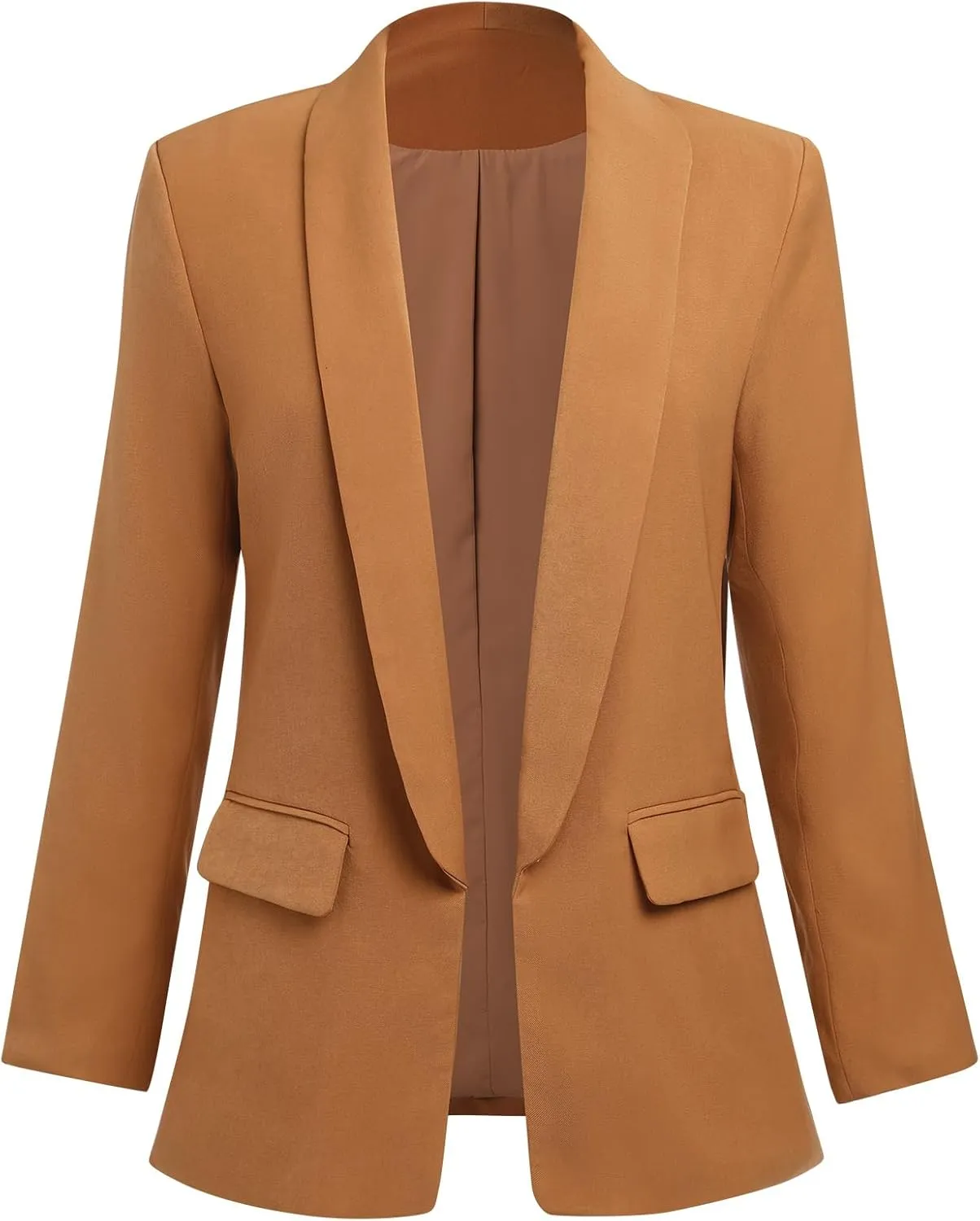 Womens Casual Blazers Long Sleeve Open Front Fitted Blazer Work Office Blazers Jackets with Pockets