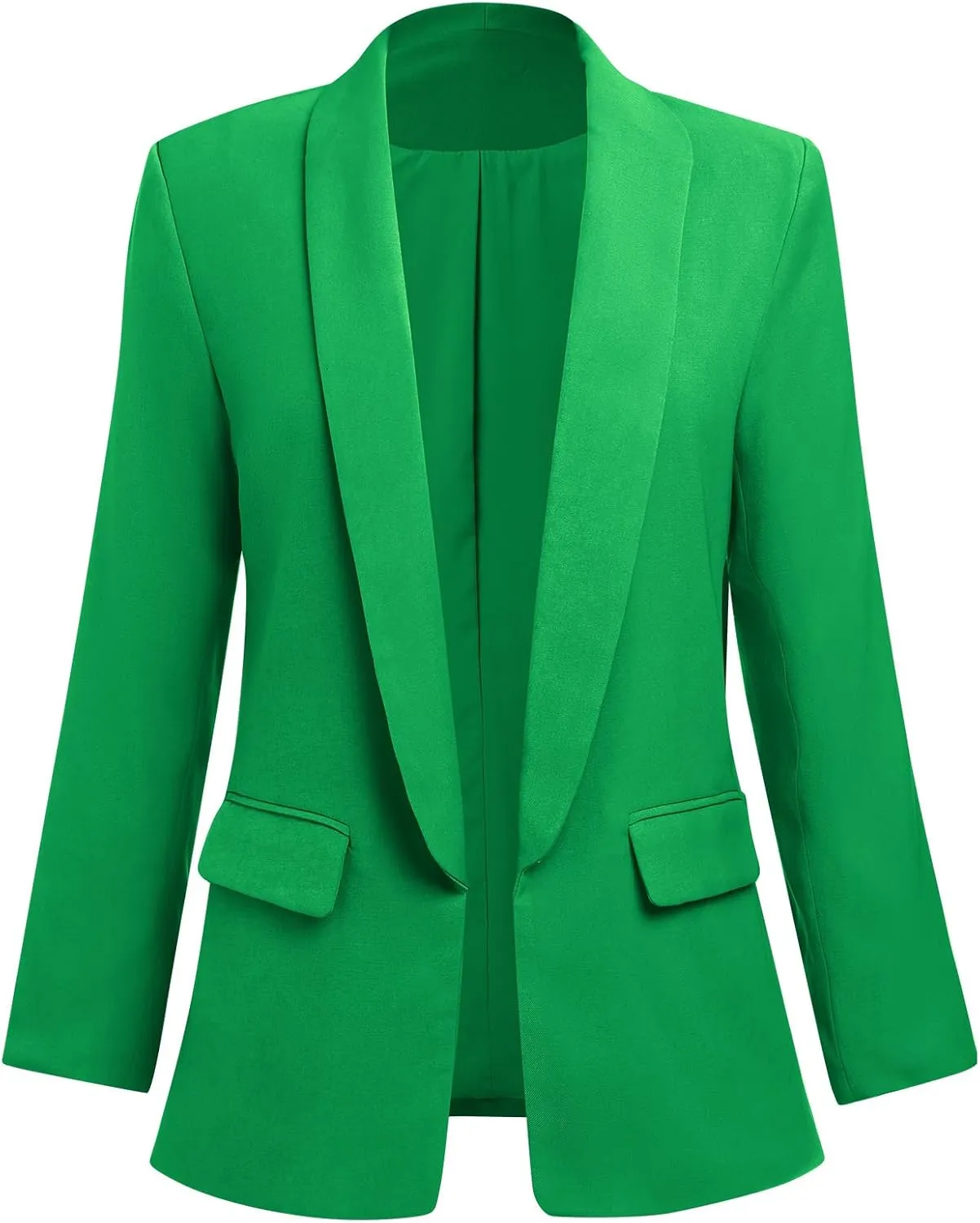 Womens Casual Blazers Long Sleeve Open Front Fitted Blazer Work Office Blazers Jackets with Pockets