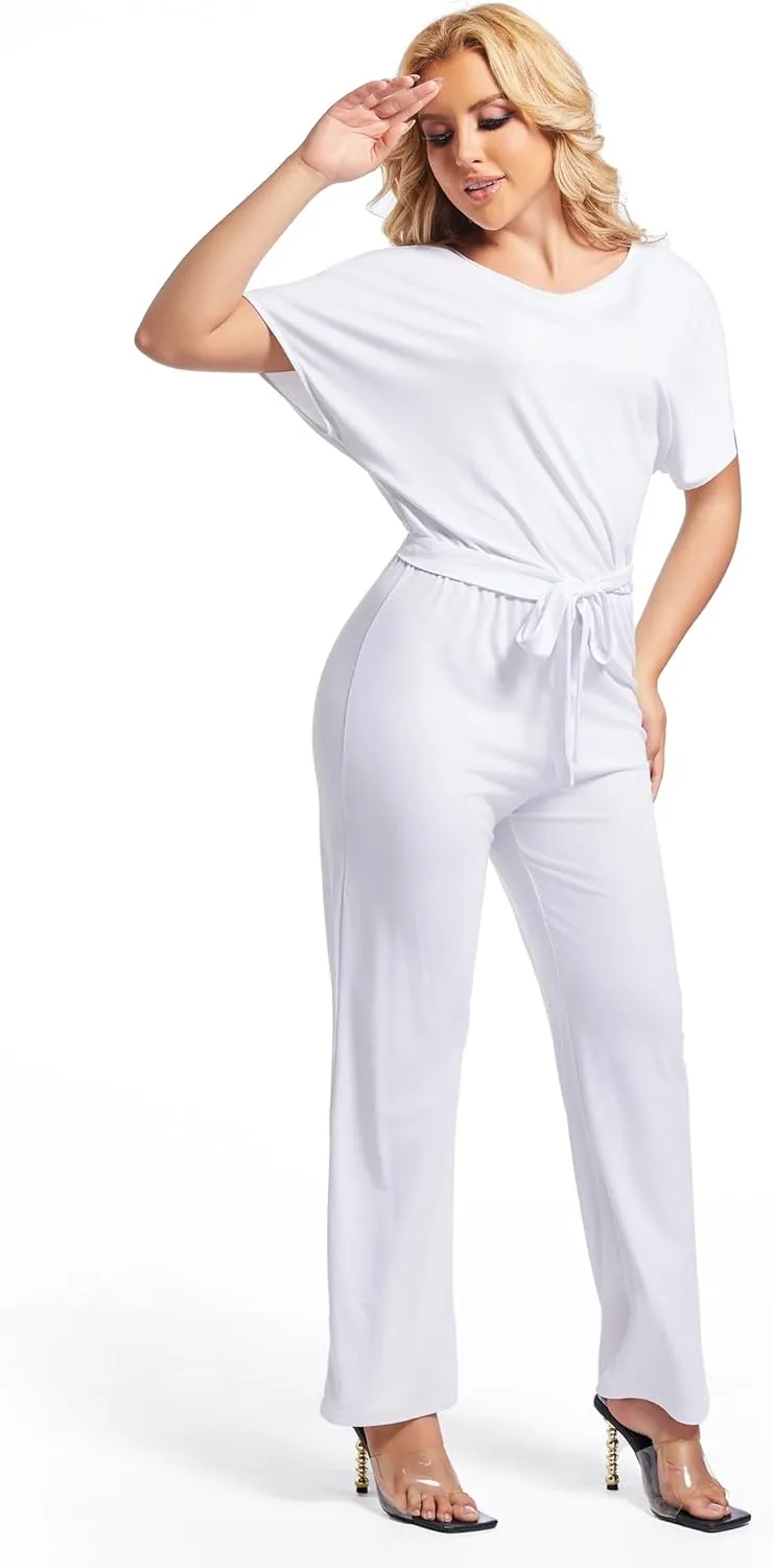 Womens Jumpsuits Dressy Jumpsuits for Women Dressy Rompers Pant Suits Wide Leg Formal Jumpsuits for Women Elegant Outfits
