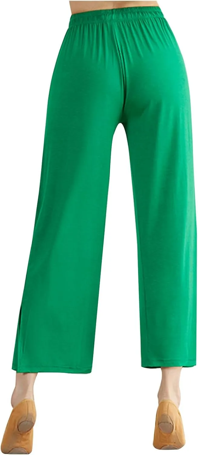 Womens Leggings Track Gym Yoga Pants Leggings Stockings for Women High Cut Flare Wide Leg Summer Fall Leggings 2025