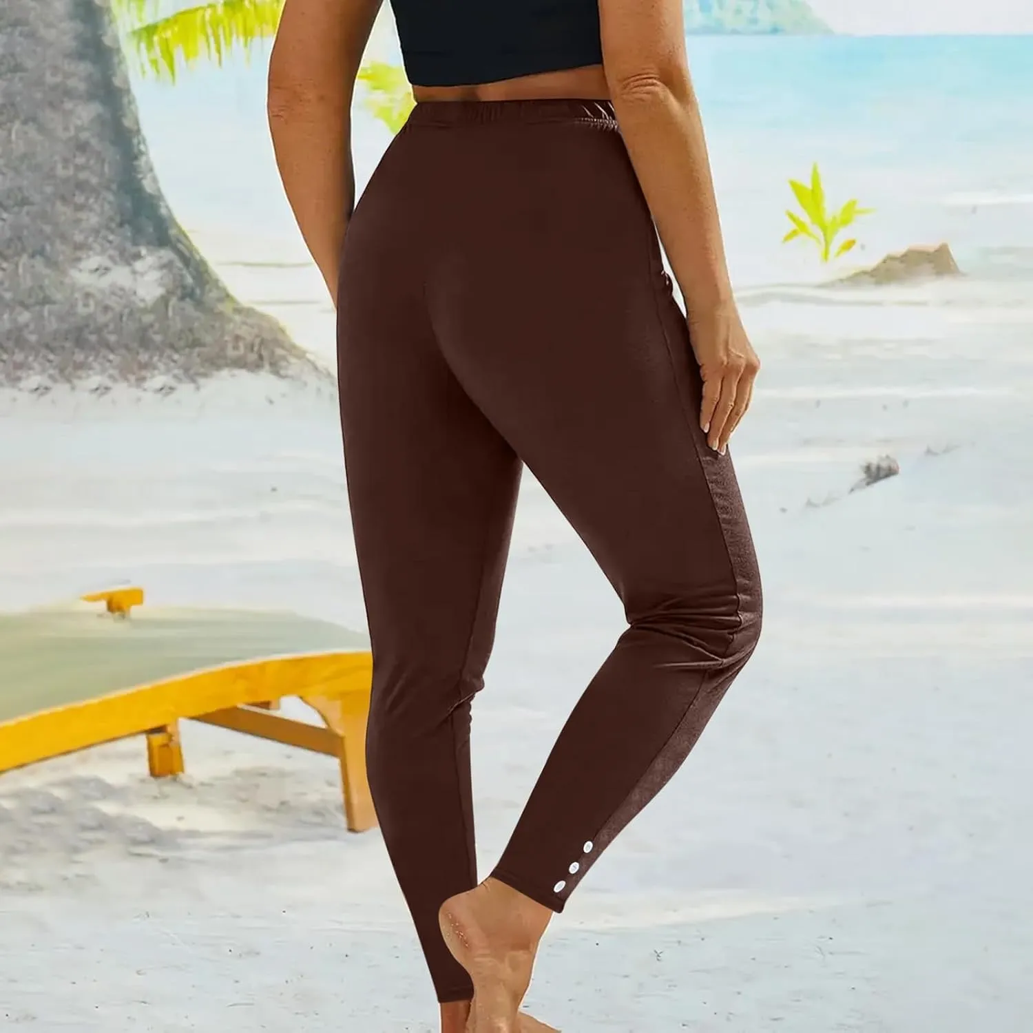 Womens Leggings Tummy Control Sports Pants High Waist Stretch Leggings Hiking Running Pants Womens Yoga Leggings Tall