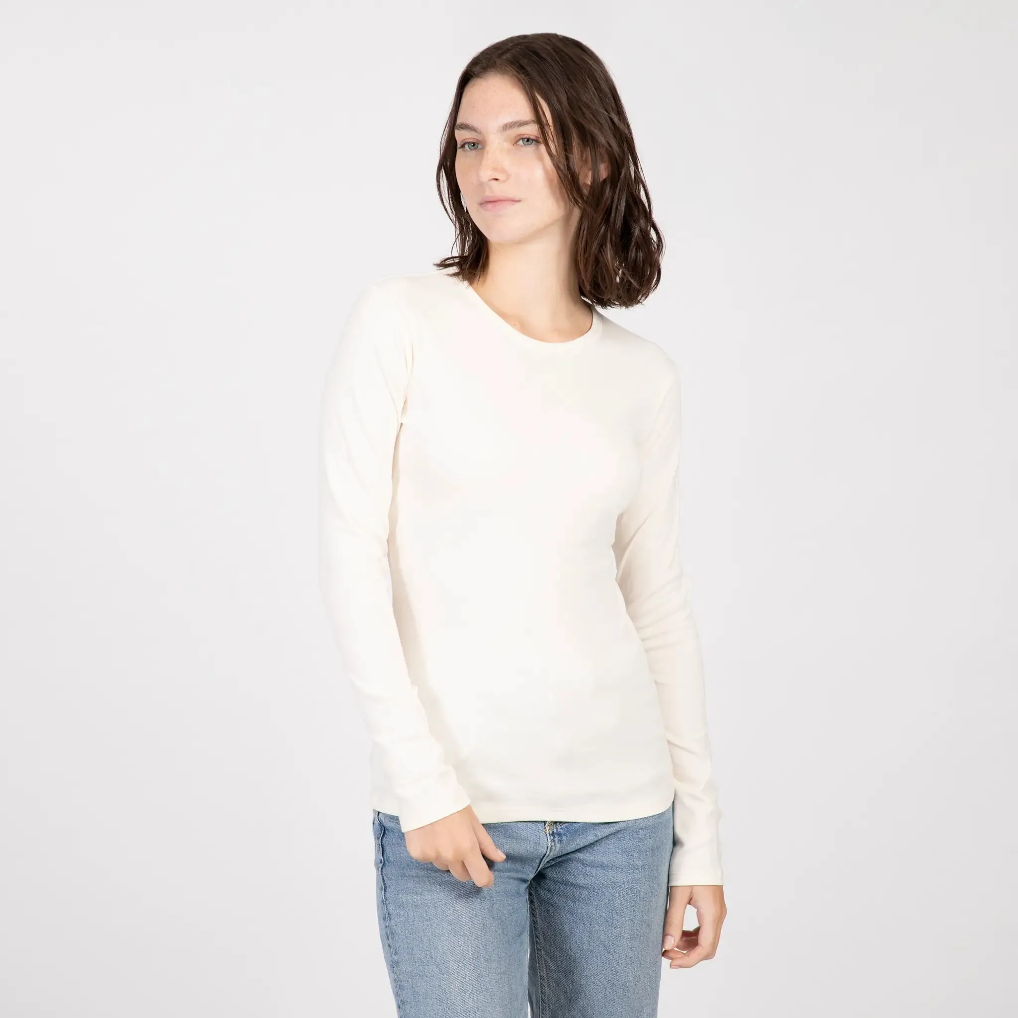 Women's Organic Pima Cotton Long Sleeve Shirt