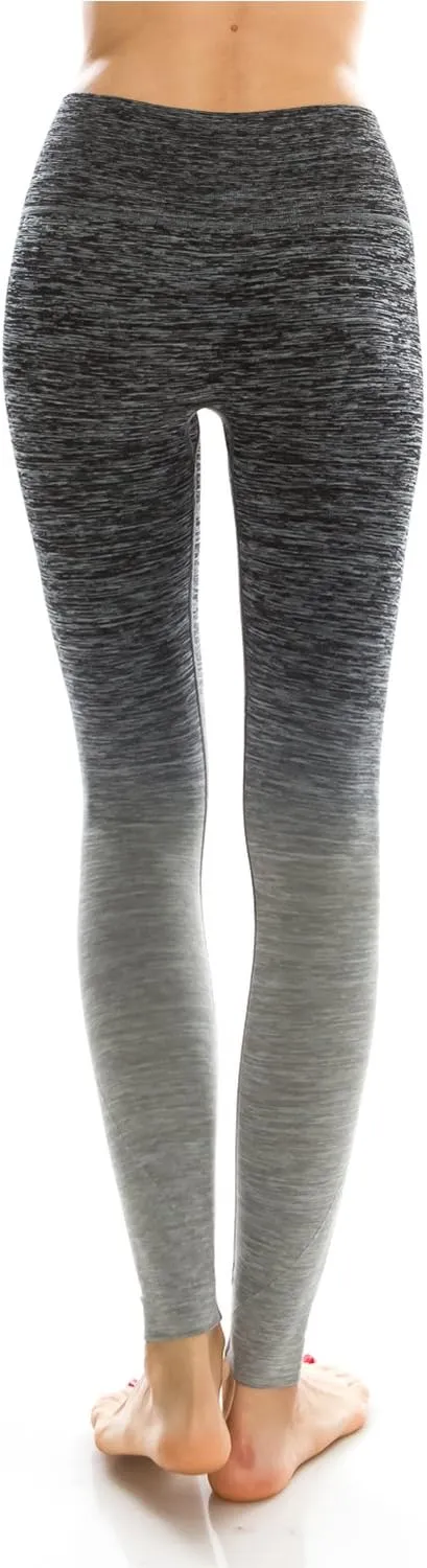 Workout Leggings - Two Tone Yoga Leggings - Full Length & Crop Capri Styles