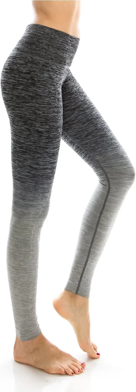 Workout Leggings - Two Tone Yoga Leggings - Full Length & Crop Capri Styles