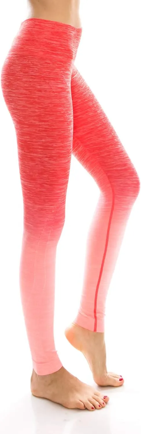 Workout Leggings - Two Tone Yoga Leggings - Full Length & Crop Capri Styles