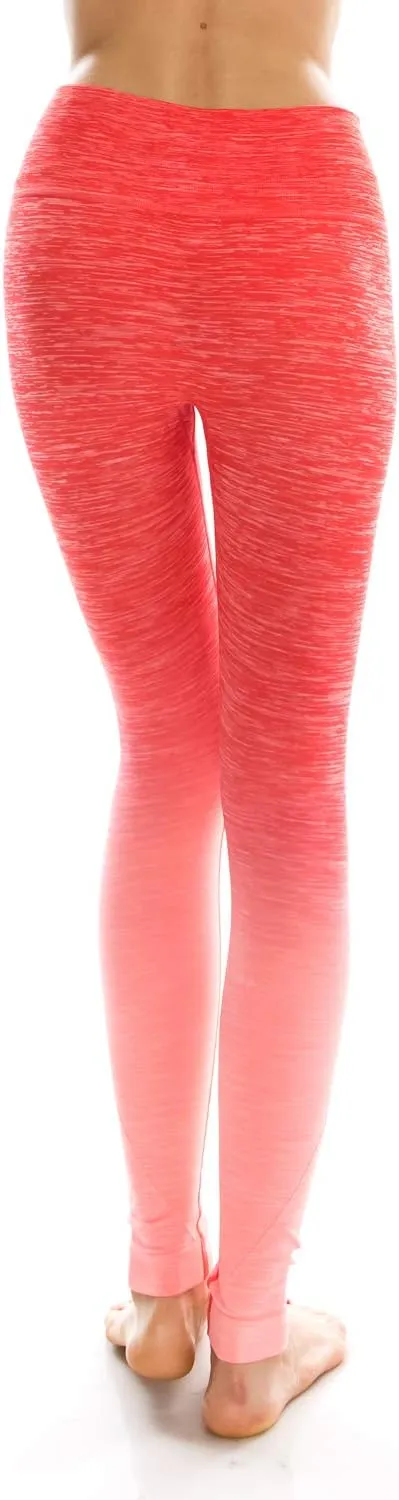 Workout Leggings - Two Tone Yoga Leggings - Full Length & Crop Capri Styles