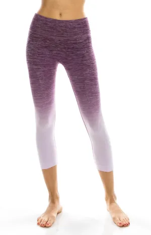 Workout Leggings - Two Tone Yoga Leggings - Full Length & Crop Capri Styles