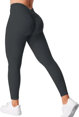 YEOREO Gym Leggings for Women V Back Workout Leggings Scrunch Butt Lifting Leggings for Women High Waist Yoga Pants Daze