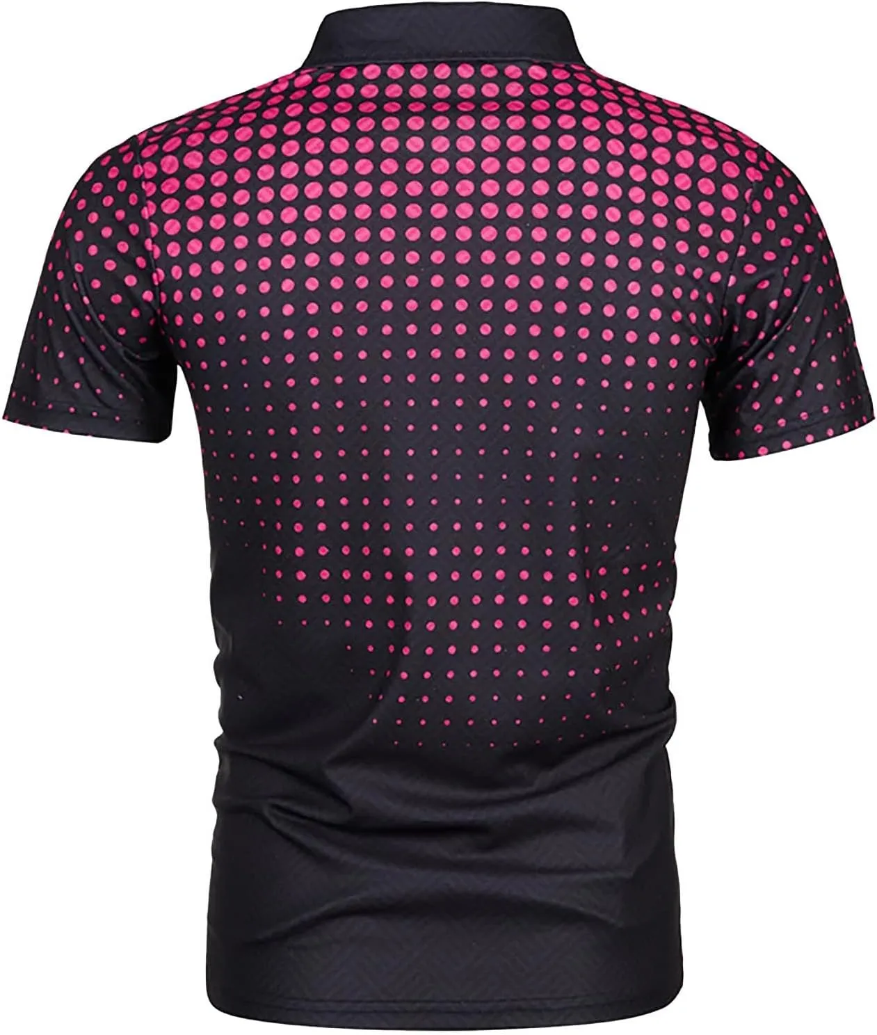 Ymosrh Men's Polo Shirts Summer Fashion Casual 3D Printing Shirt Lapel Casual Short Sleeve Top Shirts for Men, M-5XL